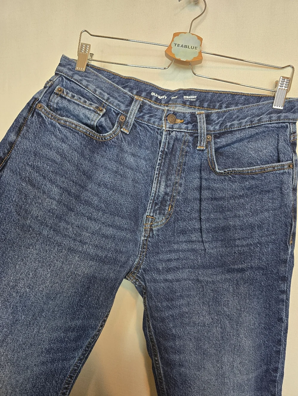 Old Navy 90s Straight Built-In Flex Jeans Men's Dark Wash 32